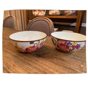 Two Mackenzie Childs flower bowls *imperfect*